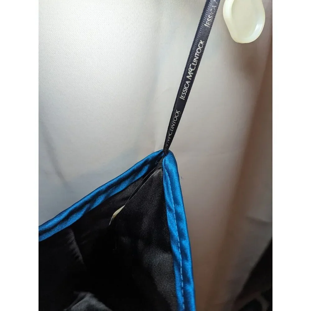 jessica mcclintock for gunne sax dress Blue/Black Strapless Size 3 - Picture 2 of 16